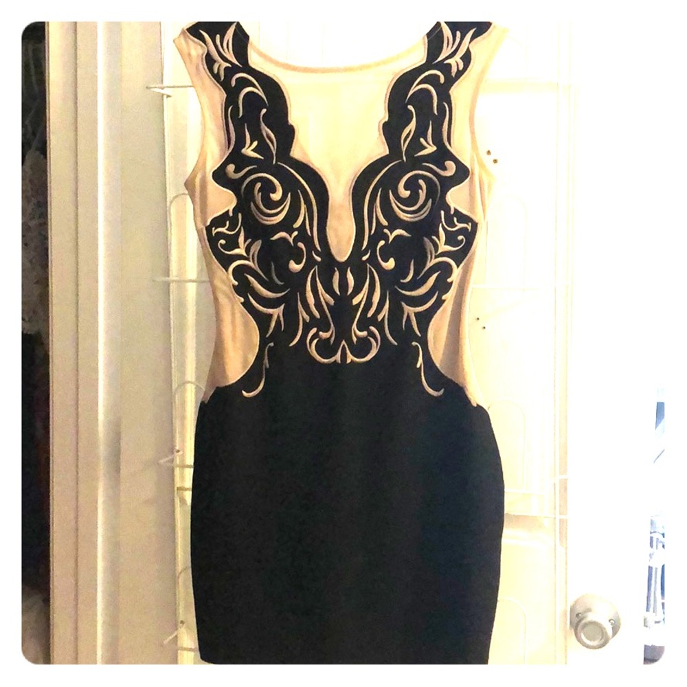 Black sheer dress